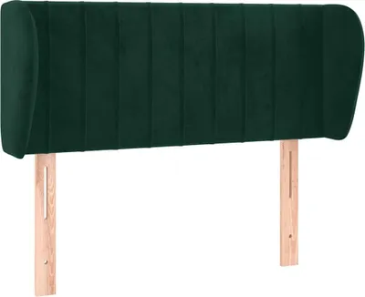 Produktbild von vidaXL Kopfteil mit Ohren Dunkelgrün 83x23x78/88 cm Samt
