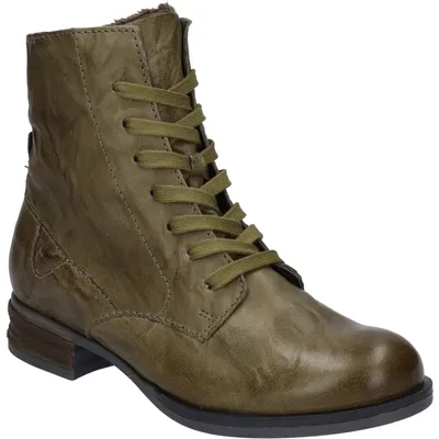 A single green boot is shown against a white background.