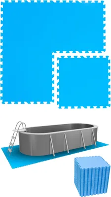 Immagine prodotto di 13 set di tappetini per piscina 50x50 cm blu
