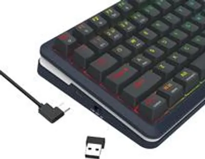 Obrázek produktu pro Redragon K708-RGB-PRO FLEKACT, Verkabelt & Kabellos, USB + RF Wireless +