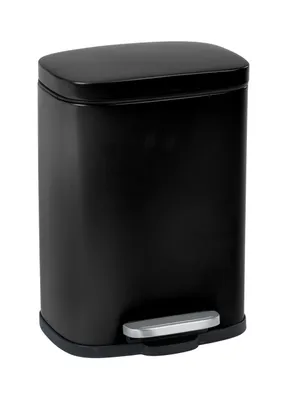 Produktbild von WENKO Tret Müll Abfall Eimer 5 L Kosmetik Bad Absenkautomatik LENO schwarz WC