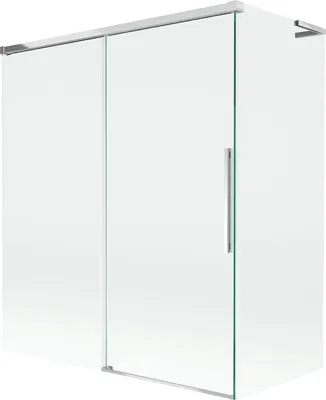 Produktbild von Mexen Rox L Badewannenabtrennung, 2-flügelig, verschiebbar 140 + 70 x 150 cm, transparent, Chrom - 8C9L-140-070-01-00