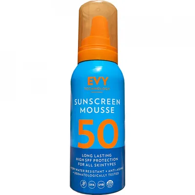Obrázok produktu pre EVY TECHNOLOGY Opaľovací penový krém na tvár a telo s SPF 50 Unisex 100 ml