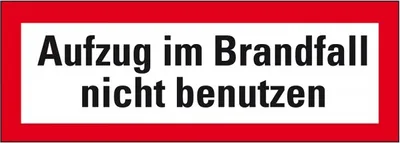 Produktbild von Dreifke® Aufkleber I Feuerwehr:Aufzug im Brandfall nicht benutzen, DIN 4066, ...