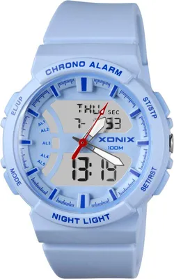 Produktbild von Xonix Uhr VO-003, 100m wasserdicht, Digitalzeigeranzeige, Stoppuhr, Timer, 5 Alarme, Hintergrundbeleuchtung