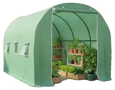 Immagine prodotto di Serra, pannelli resistenti ai raggi UV, ventilatori di copertura regolabili, colore verde militare