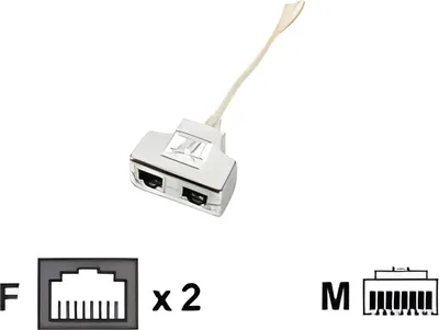 Produktbild von EFB T-Adapter Cat.5e 10/100BaseT/ISDN