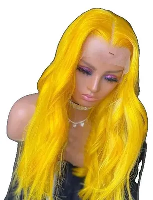 Immagine prodotto di Parrucca sintetica con frontale in pizzo, capelli lunghi con onde morbide, parrucche rosa