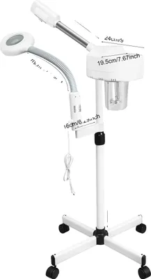 Immagine prodotto di Vaporizzatore facciale, lampada di ingrandimento, sterilizzazione UV, bianco