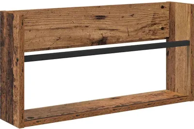 Produktbild von vidaXL Magazinregal mit Regal Altholz 60 x 12 x 30 cm Holzwerkstoff