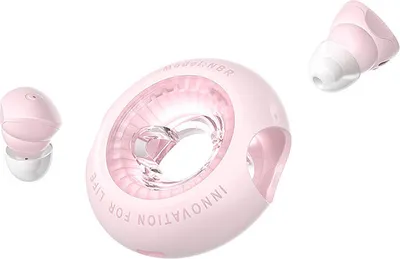 Image de Écouteurs sans fil Vention en forme de donut, Bluetooth 5.3, IPX4, rose