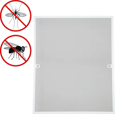 Zdjęcie produktu dla Clanmacy – moskitiera okienna 80 x 100 cm, zestaw do montażu z aluminiową ramą, ochrona przed komarami i owadami, kolor biały