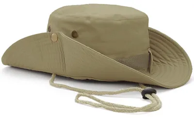 Productafbeelding van Zonnehoed, bushhoed, booniehoed, voor heren en dames, UV-bescherming, one size, bruin, kaki