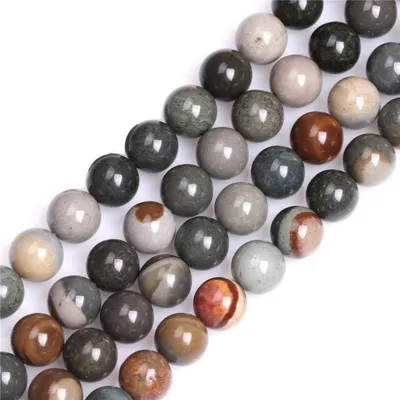 Produktbild von Edelsteinperlen Jaspis Polychrom gemischt 6 mm 38,1 cm