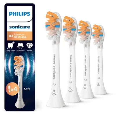 Image de Lot de 4 têtes de brosse - PHILIPS - HX9094/87 - A3 blanches