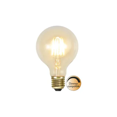 Produktbild von Star Trading 352-50-1 Filament LED, E27, F, Globe, dimmbar  2100 K, 80 Ra, 140 LM,  ca. 8x13,5 cm, 230 V / 1,6 W,  1 Stück Karton