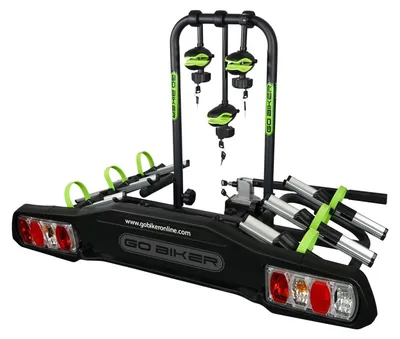 Image de Porte-vélos d'attelage - Pour 4 vélos - Pliable - Inclinable - Antivol - 60 kg