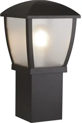 Produktbild von Stehlampe außen Aluminium E27 IP44 45 cm Schwarz Modern Wegeleuchte