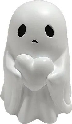 Produktbild von Halloween-Geisterfigur, Mini-Süße Geister-Fledermaus-Herz-Statue, Harz, Tischdekoration für Zuhause, Büro, Schreibtisch-Dekor