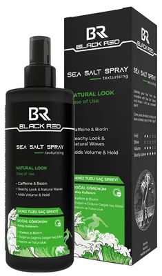 Produktbild von BLACK RED Sea Salt Spray 200 ml, mattes Textur-Spray für Volumen, Beach-Waves und leichten Halt mit Koffein und Biotin