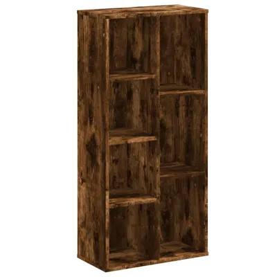Image de Bibliothèque chêne fumé 50x25x105 cm bois d'ingénierie