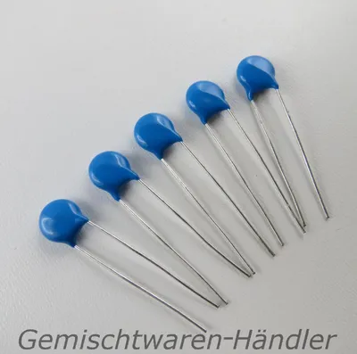 Obrázek produktu pro 5 kusů varistorů, různé hodnoty. Varistor splňuje normu RoHS. Výběr: VAR10-275