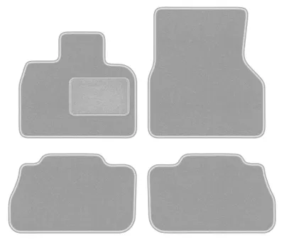 Image de Tapis de sol en moquette pour BMW iX I20 2021-2022 – jeu 4 pièces, gris, sur mesure – Wielganizator OSLO