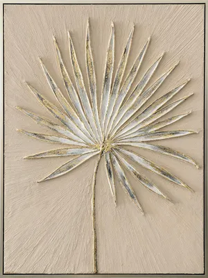 Produktbild von ArtUniverse Leinwandbild Golden Leaf 60 x 80 cm