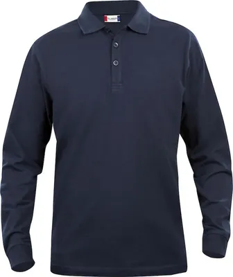 Produktbild von Clique Lincoln Langarm Polohemd für Herren mit 3er Knopfleiste und Ärmelbündchen