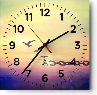 Produktbild von Wanduhr - Quadrat - Glasuhr - Vogel Natur Wiese - 30x30cm - Schleichendes Uhrwerk - Lautlos - zum Aufhängen bereit - Dekoration Modern - Wanddekoration aus Glas - C4AC30x30-3917