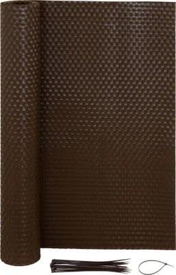Produktbild von Jardinion Sichtschutzmatte Rattan Optik 1 x 5m Braun Sichtschutz, geeignet als Terrassen, - Gartenzaun und Balkon Sichtschutz, inkl. Kabelbinder