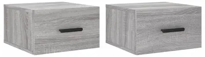 Obrázek produktu pro vidaXL Nástěnné noční stolky 2 ks. Grey Sonoma 35x35x20 cm