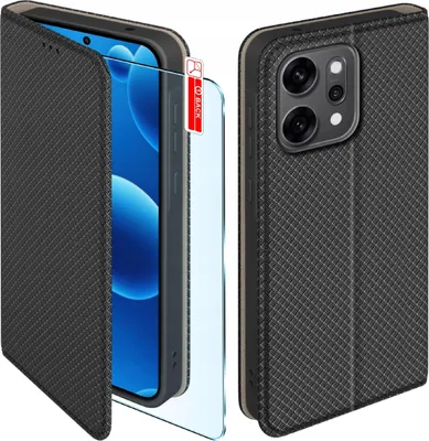 Immagine prodotto di Custodia MAGNET per Oppo Reno 14 Pro 5G Custodia chiudibile nera + vetro 9H