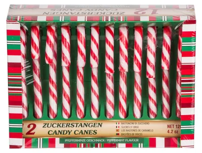 Kerstdecoratie Suikerstokken 10 cm, 12 Stück