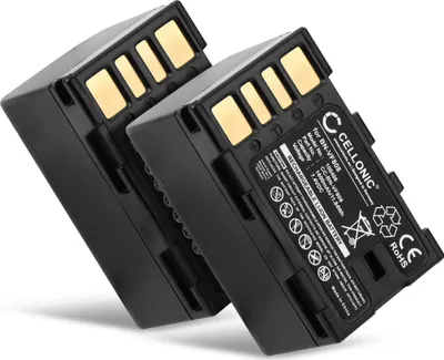 Produktbild von CELLONIC 2x Akku für Kamera Kompatibel mit JVC GC-PX100, GY-HM100, GR-D870, BN-VF808 - (1500mAh, 3.7V)