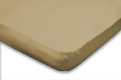 Produktbild von Eleganzzz Topper-Spannbetttuch Jersey Stretch – Sand – 80/90x190/200 – weich & dehnbar