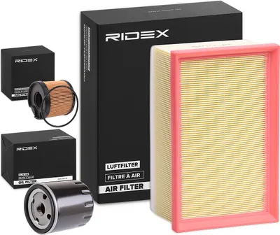 Produktbild von RIDEX Filterset Inspektionspaket Filtersatz passend für PEUGEOT 307 (3A/C) 307 SW (3H) 307 Break (3E) 307 SW Kasten/Kombi (3E, 3H)