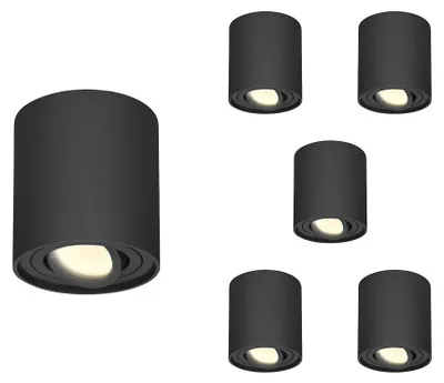 Produktbild von hoftronic LED Deckenspot 4W 345lm 2700K Schwarz GU10 Dimmbar Schwenkbar