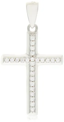 Immagine prodotto di Ciondolo croce in argento con zirconi CRS177