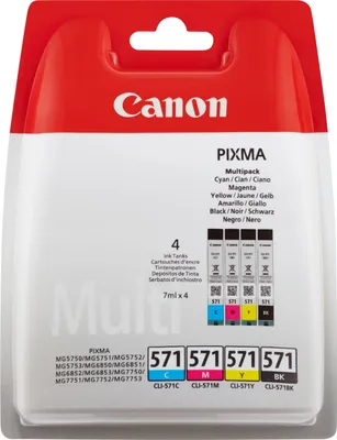 Produktbild von Canon CLI-571 C/M/Y/BK Multipack - 4er-Pack - 7 ml