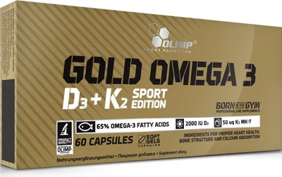 Immagine prodotto di Olimp, Gold Omega 3 D3 + K2 Sport Edition, 60 capsule