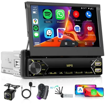 Obrázok produktu pre Autorádio Intrekbaar s 7-palcovým dotykovým displejom - 1 DIN - Bluetooth, FM rádio