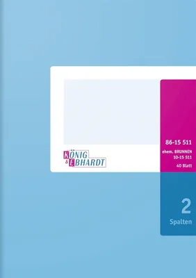 Produktbild von 10X König & Ebhardt 8615511 Spaltenbuch A5 2Spalten 40Bl