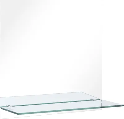 Zdjęcie produktu dla vidaXL Lustro ścienne z półką 60×60 cm szkło hartowane