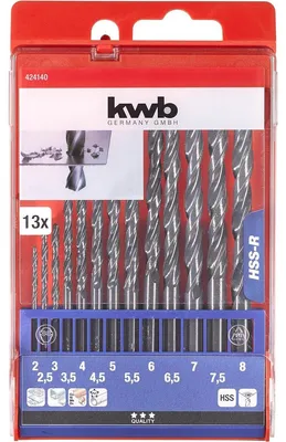 Obrázek produktu pro KWB Einhell 49424140 Sada 13 vrtáků HSS-R do železa a plastu