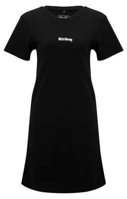 Produktbild von Miss Tee - "Girl Gang" T-Shirt-Kleid für Damen TN2440 (XS) (Schwarz)