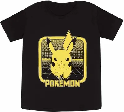 Produktbild von Pokemon  Kids T-Shirt - Pikachu Retro Arcade (schwarz) (5-6 Y) S