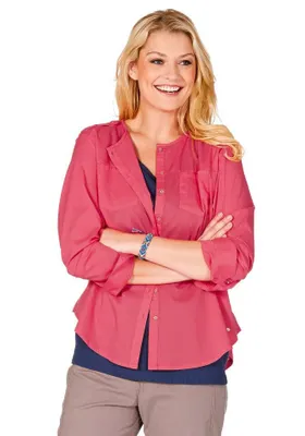 Produktbild von Triangle By S.oliver Damen Marken-Bluse, melone, Größe:46