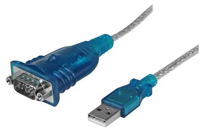 Produktbild von StarTech.com 43cm 1-Port USB auf Seriell RS232 Adapter, USB zu RS232 DB9 Adapterkabel, M/M, USB Seriell Adapter, Grau, 0,43 m, USB 2.0 Type-A, DB-9, Stecker, Stecker