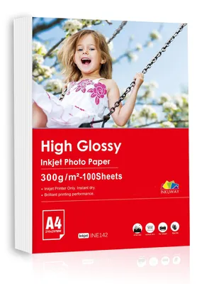 Obrázok produktu pre Lesklý fotopapier A4 300 g/m², 100 hárkov, jednostranný, pre fotografie